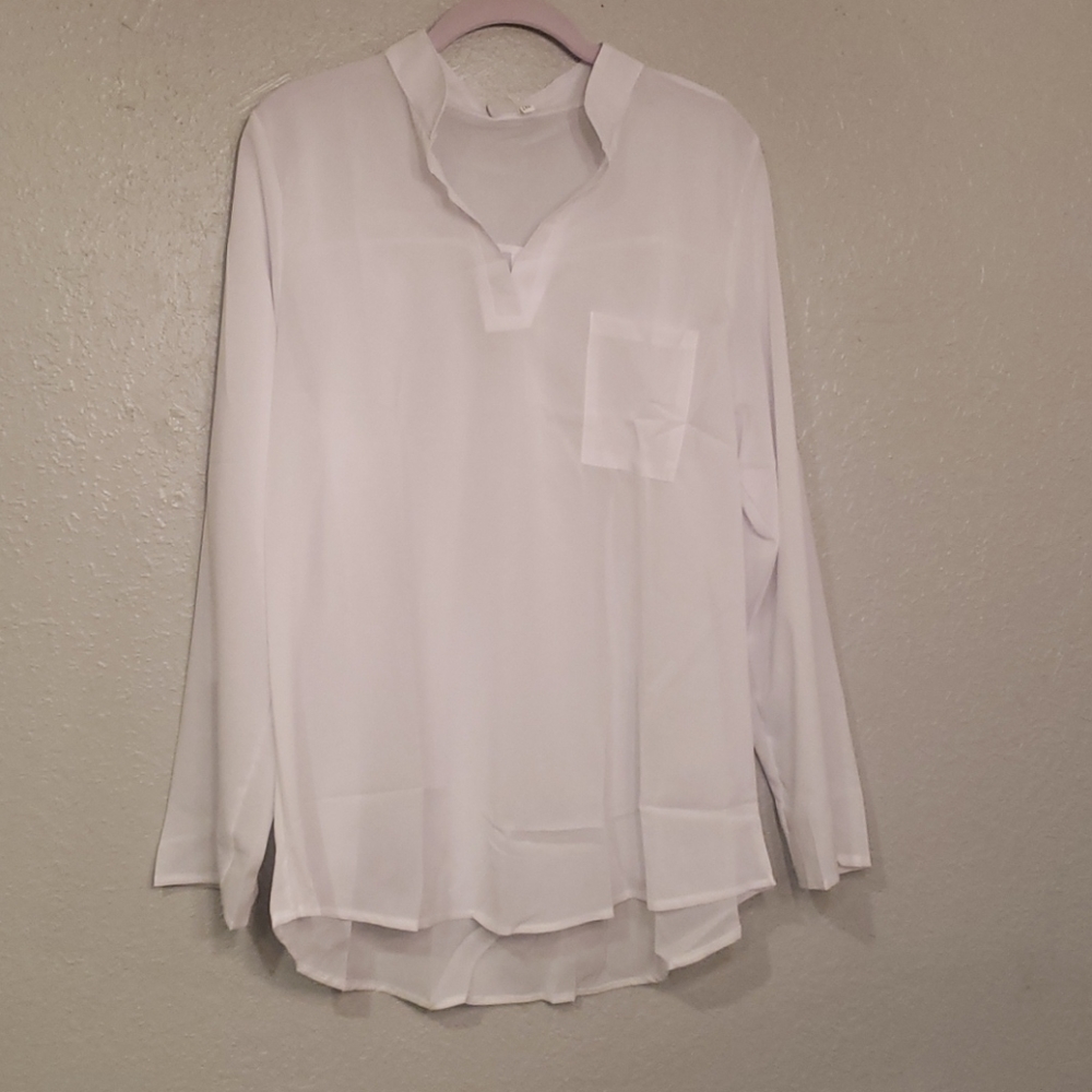 White sheer blouse